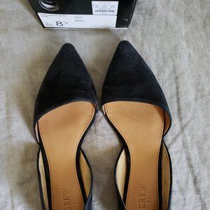 J Crew Zoe Suede D'Orsay Flats
